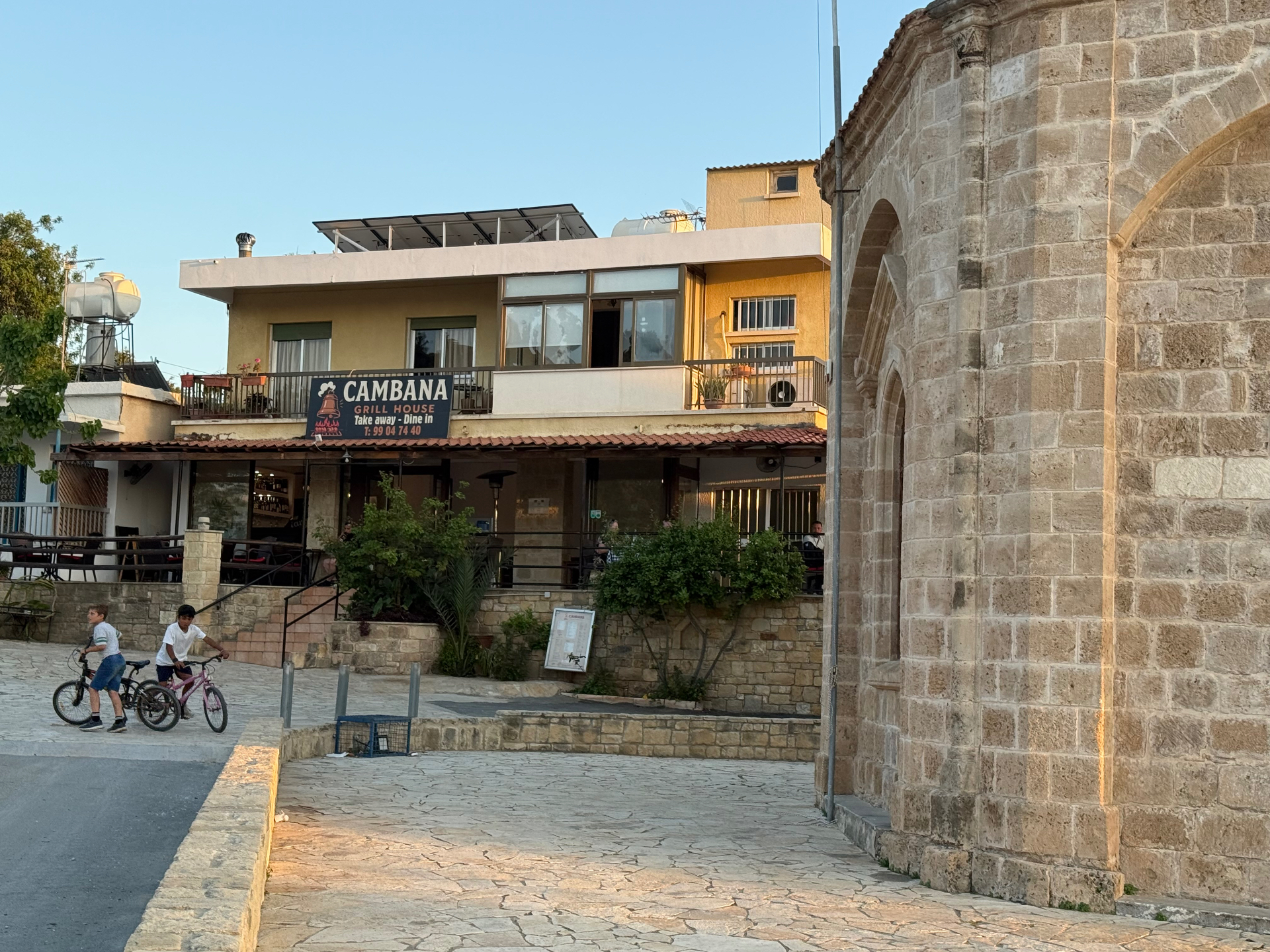 Cambana Grill House exterior in Kissonerga village
